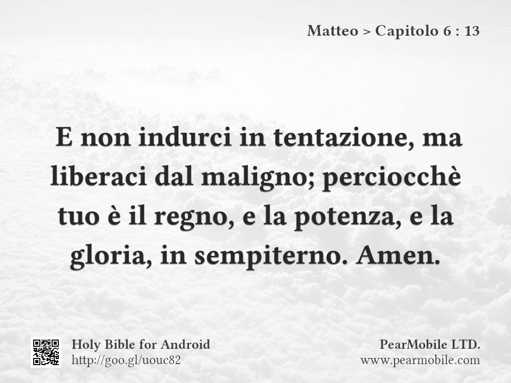 Matteo, Capitolo 6:13